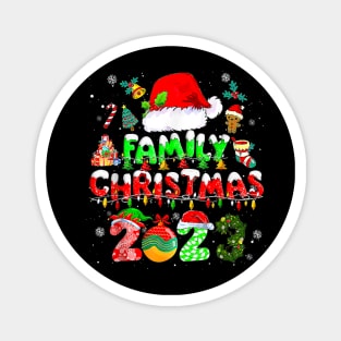 Family Christmas 2023 Matching Squad Santa Elf Magnet